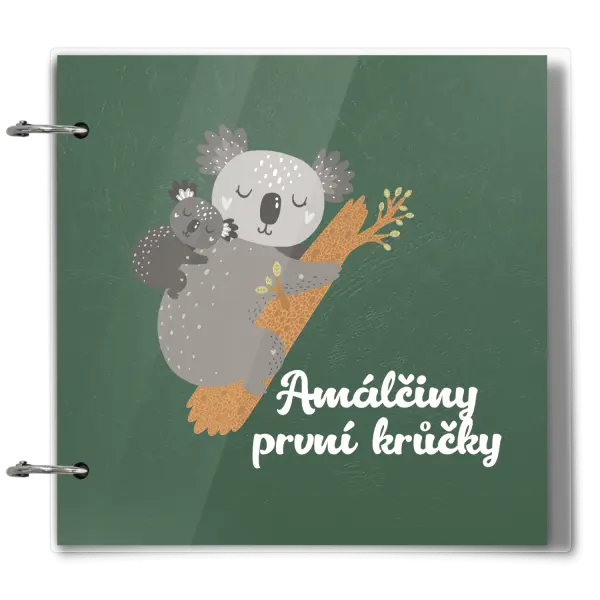 Plexi album se sponami První krůčky se jménem - koala