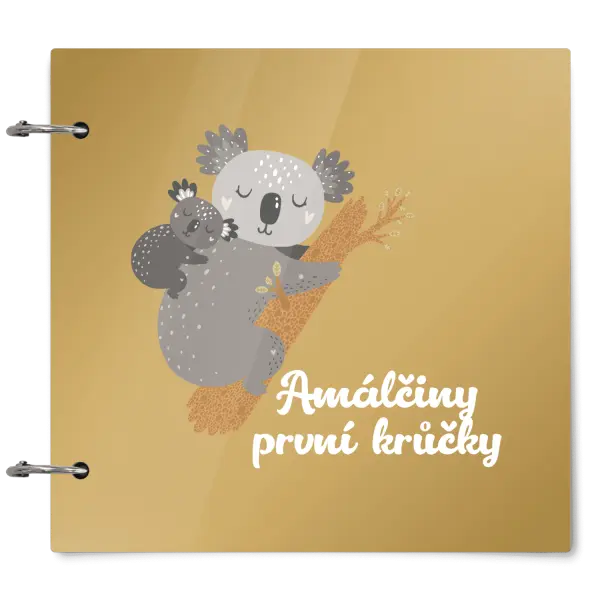 Plexi album se sponami První krůčky se jménem - koala