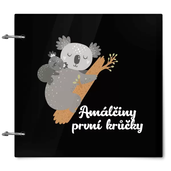 Plexi album se sponami První krůčky se jménem - koala
