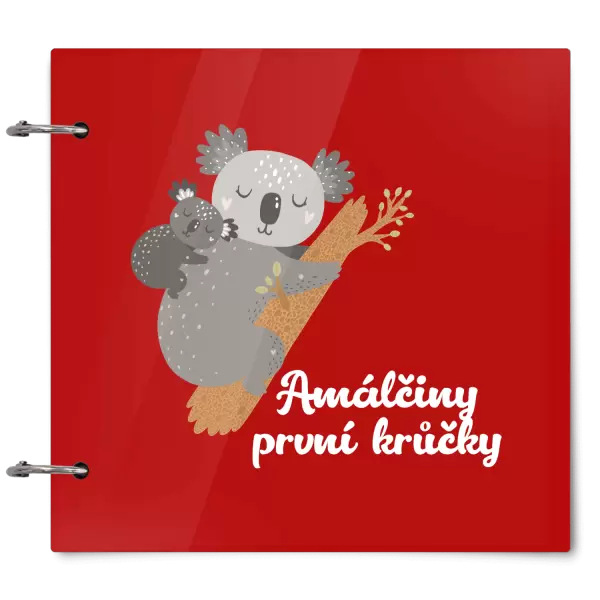Plexi album se sponami První krůčky se jménem - koala