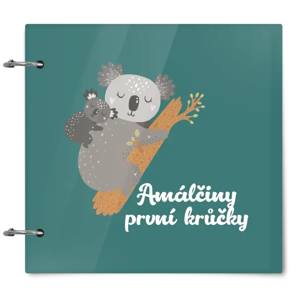 Plexi album se sponami První krůčky se jménem - koala