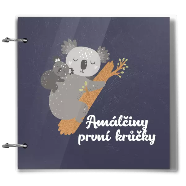 Plexi album se sponami První krůčky se jménem - koala