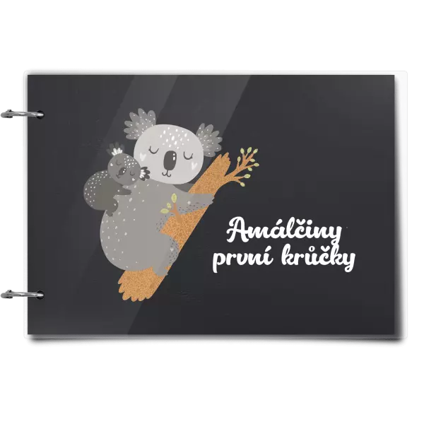 Plexi album se sponami První krůčky se jménem - koala