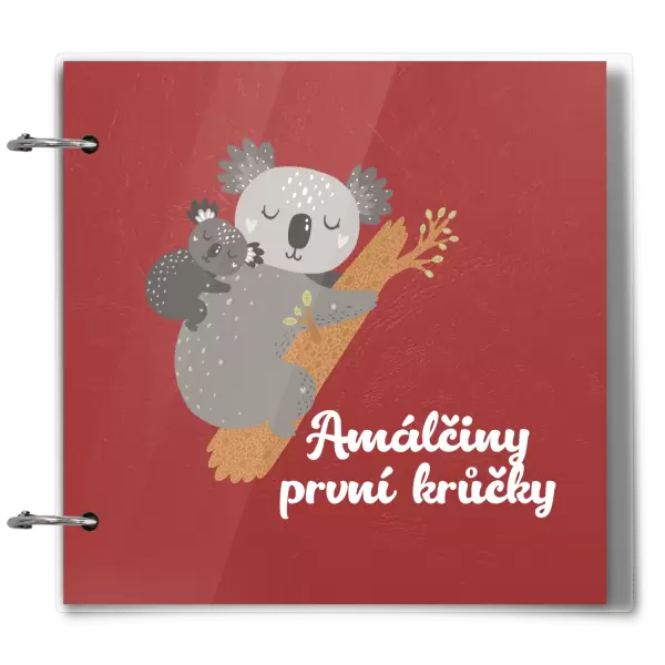 Plexi album se sponami První krůčky se jménem - koala