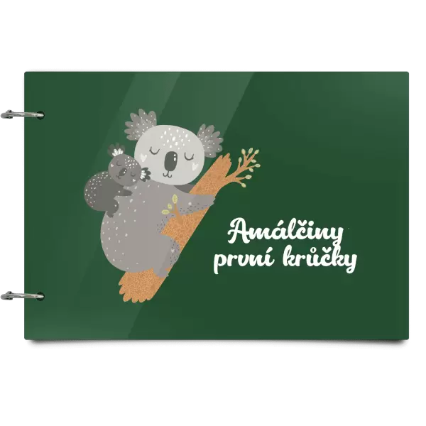 Plexi album se sponami První krůčky se jménem - koala