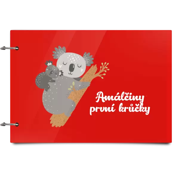 Plexi album se sponami První krůčky se jménem - koala