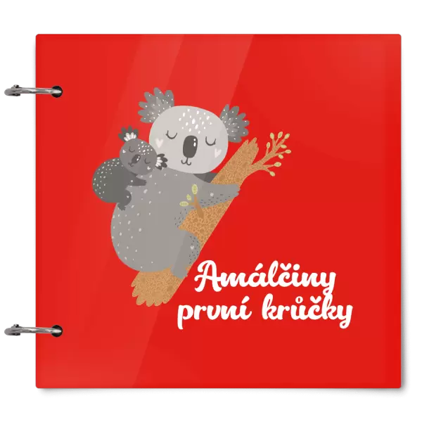 Plexi album se sponami První krůčky se jménem - koala