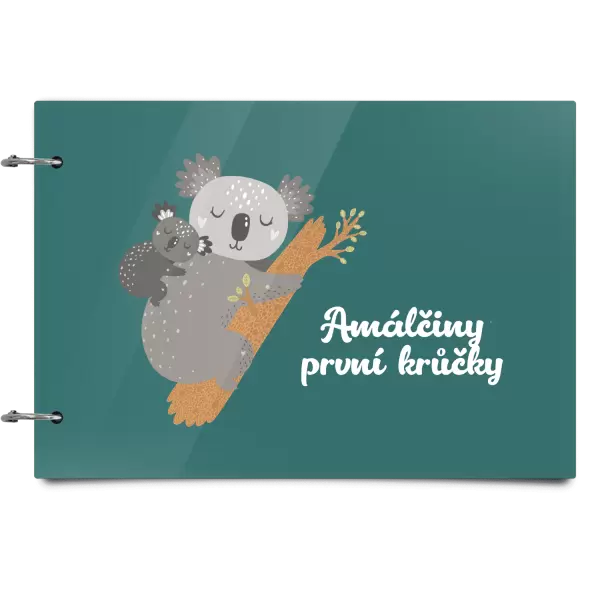 Plexi album se sponami První krůčky se jménem - koala