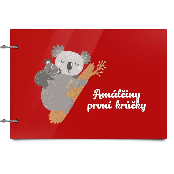 Plexi album se sponami První krůčky se jménem - koala