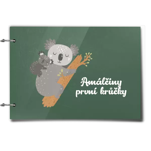 Plexi album se sponami První krůčky se jménem - koala