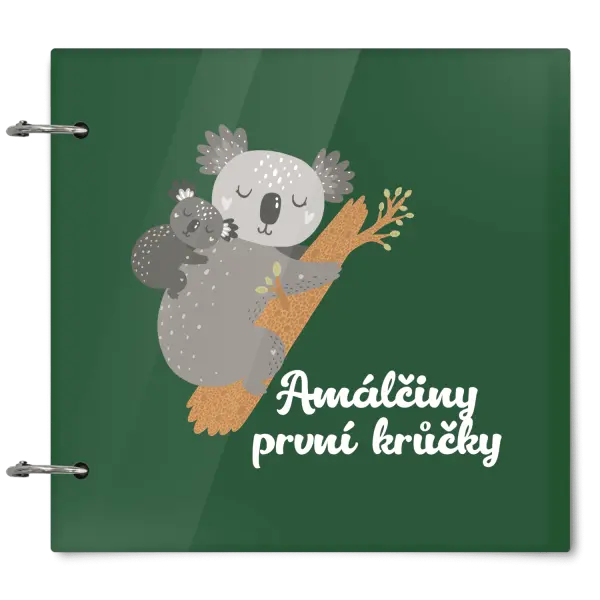 Plexi album se sponami První krůčky se jménem - koala