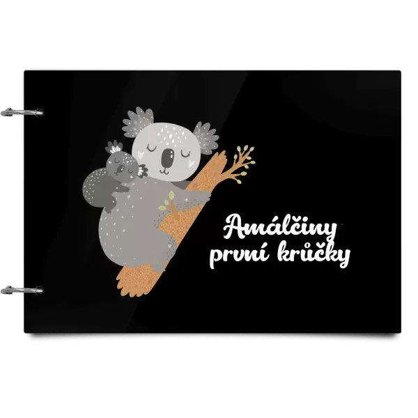 Plexi album se sponami První krůčky se jménem - koala