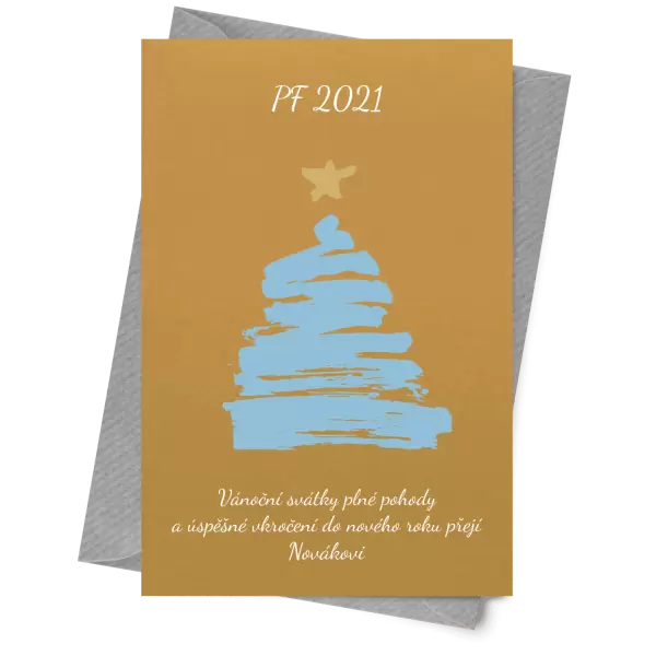 Papírové přání Stromeček