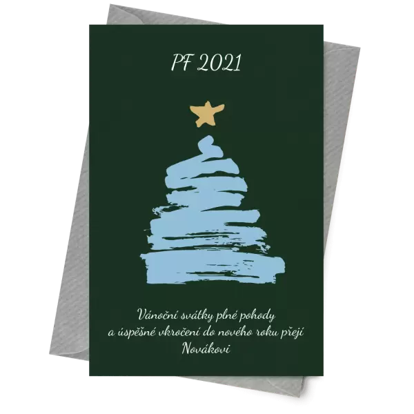 Papírové přání Stromeček