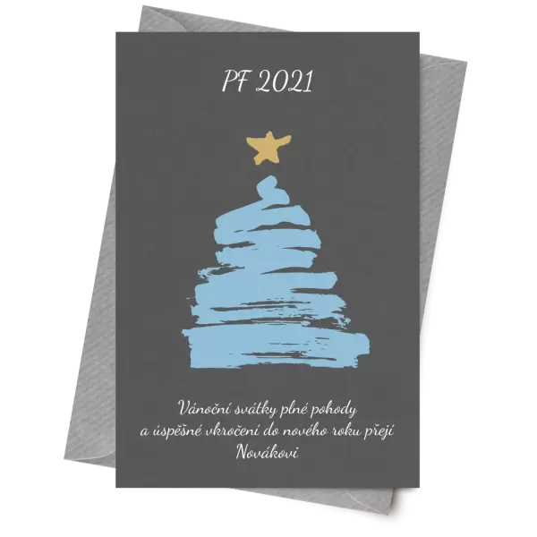 Papírové přání Stromeček