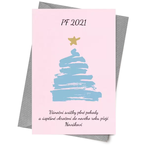 Papírové přání Stromeček