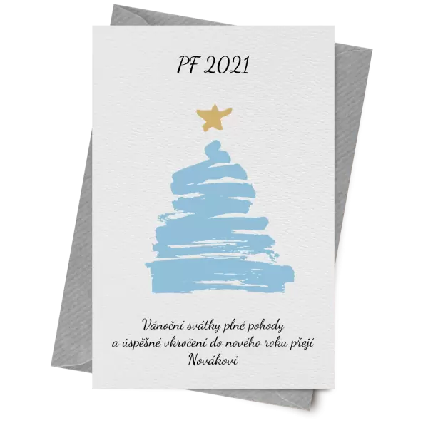 Papírové přání Stromeček