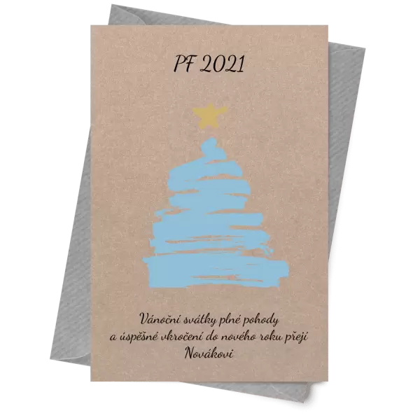 Papírové přání Stromeček