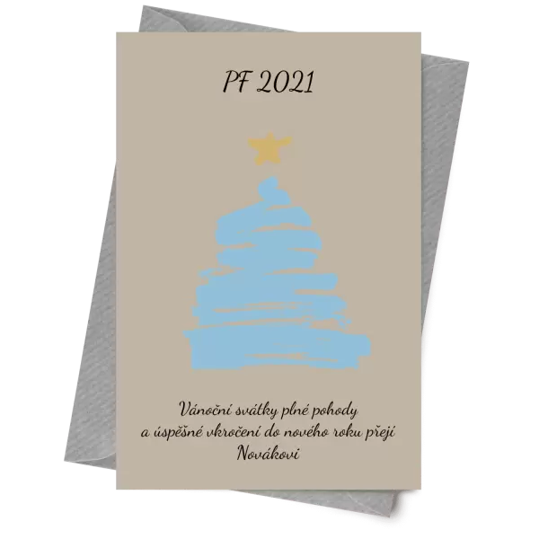 Papírové přání Stromeček