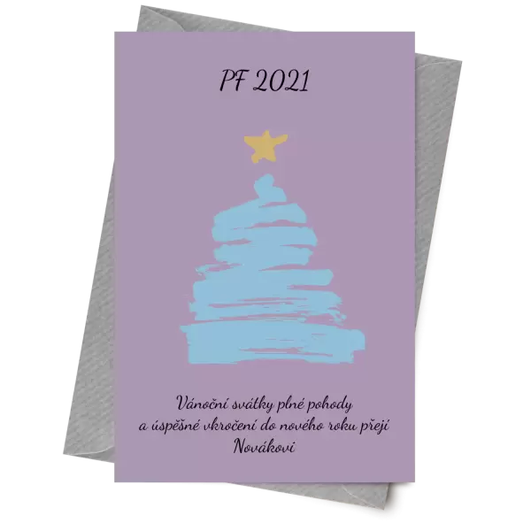 Papírové přání Stromeček