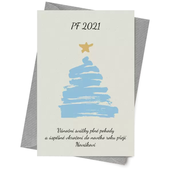 Papírové přání Stromeček