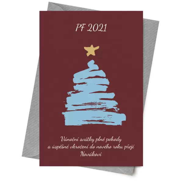 Papírové přání Stromeček