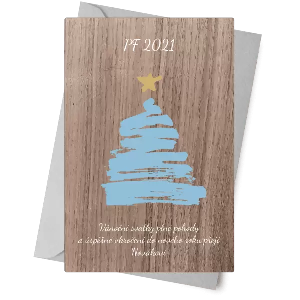 Dřevěné přání Stromeček