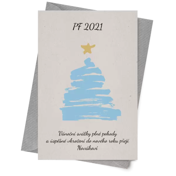 Papírové přání Stromeček