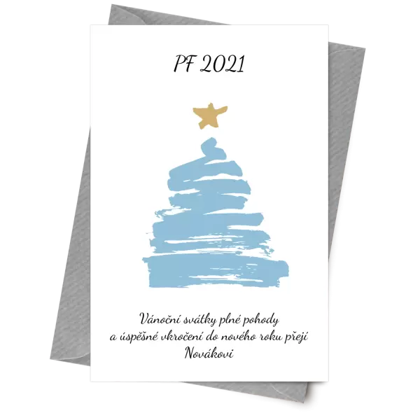 Papírové přání Stromeček