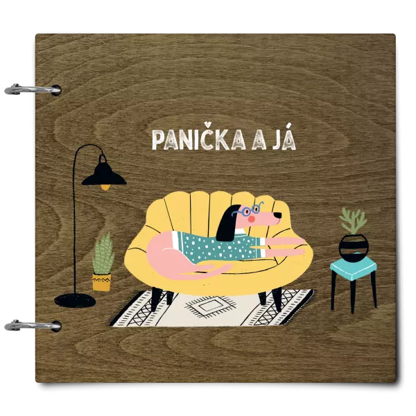 Dřevěné album se sponami Panička a já