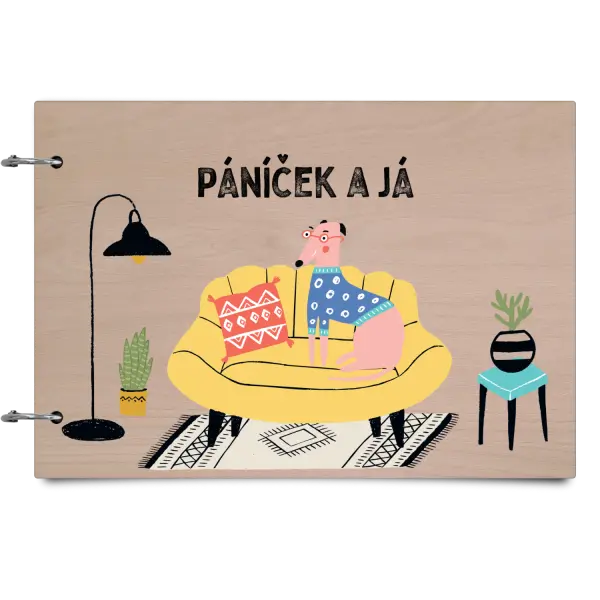 Dřevěné album se sponami Páníček a já