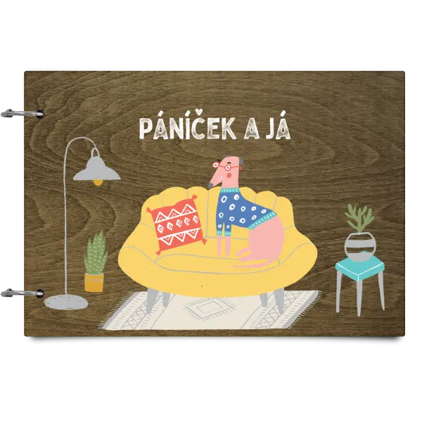 Dřevěné album se sponami Páníček a já