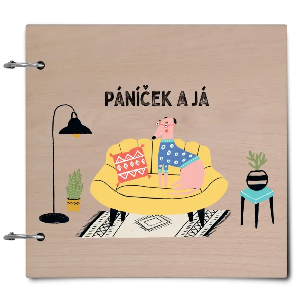 Dřevěné album se sponami Páníček a já