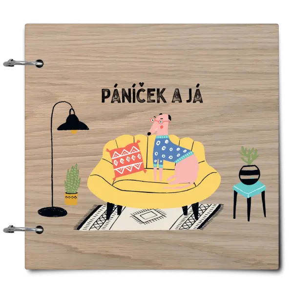 Dřevěné album se sponami Páníček a já