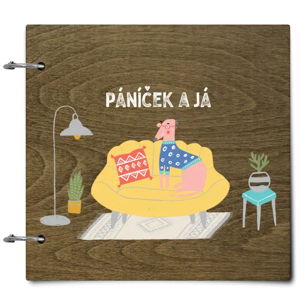 Dřevěné album se sponami Páníček a já