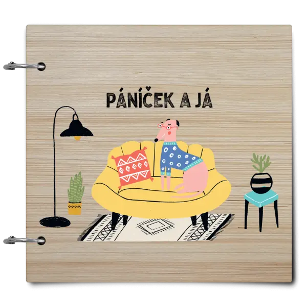 Dřevěné album se sponami Páníček a já
