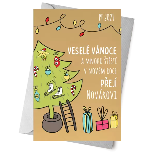 Papírové přání Vánoce