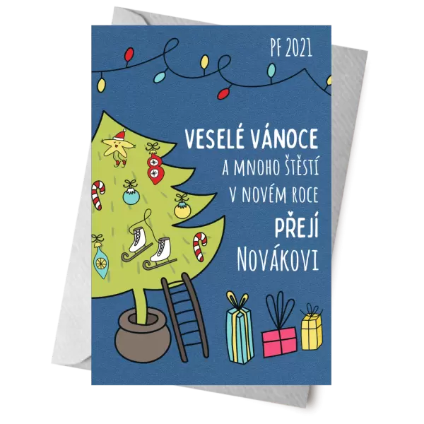 Papírové přání Vánoce