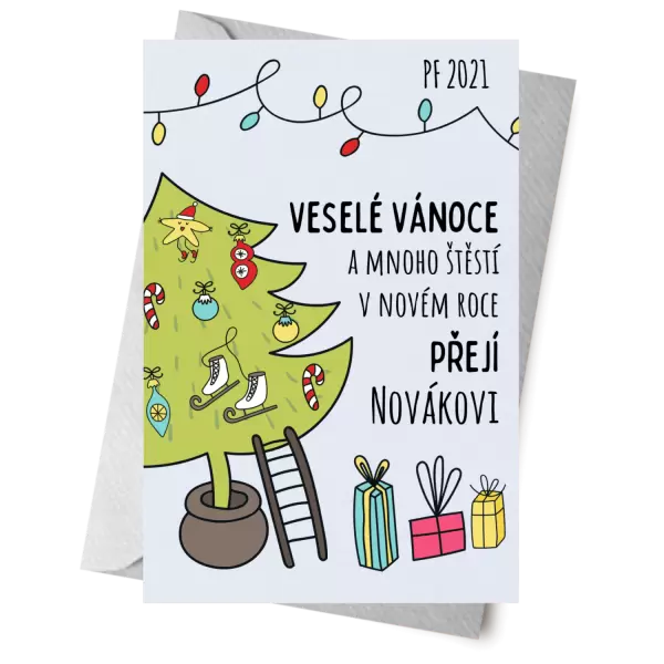 Papírové přání Vánoce