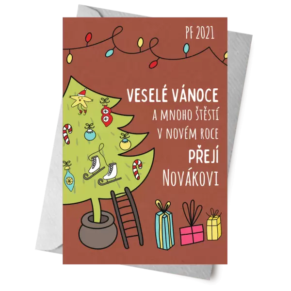 Papírové přání Vánoce