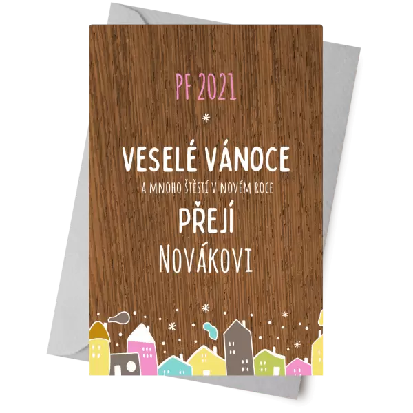 Dřevěné přání Městečko