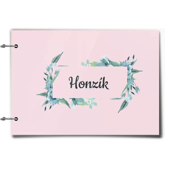 Plexi album se sponami Zelené lístečky se jménem