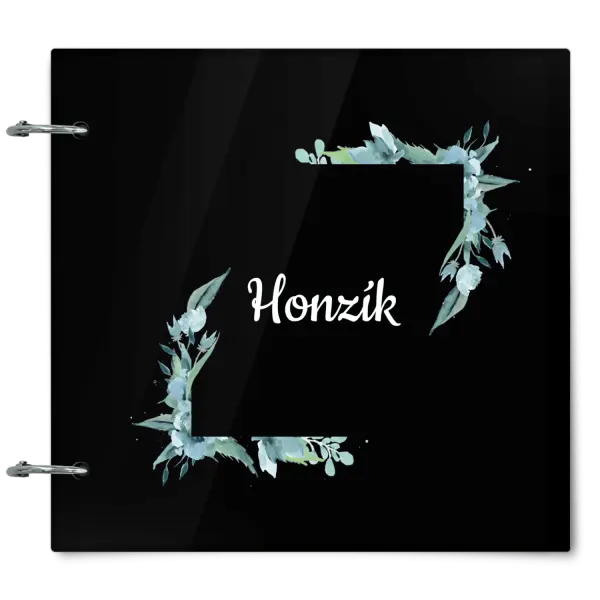 Plexi album se sponami Zelené lístečky se jménem