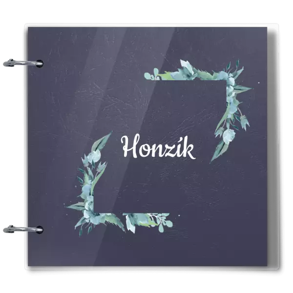 Plexi album se sponami Zelené lístečky se jménem