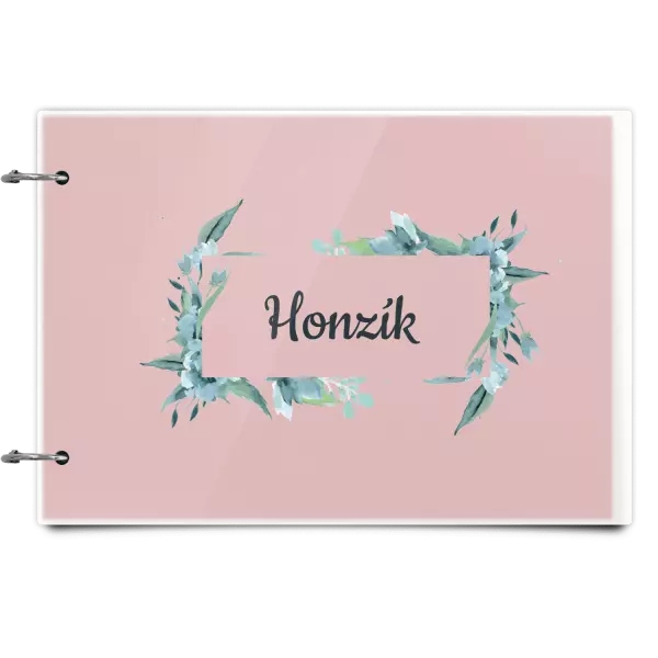 Plexi album se sponami Zelené lístečky se jménem