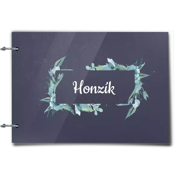 Plexi album se sponami Zelené lístečky se jménem