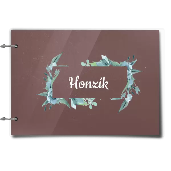 Plexi album se sponami Zelené lístečky se jménem