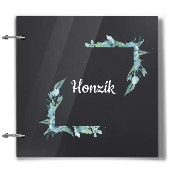 Plexi album se sponami Zelené lístečky se jménem