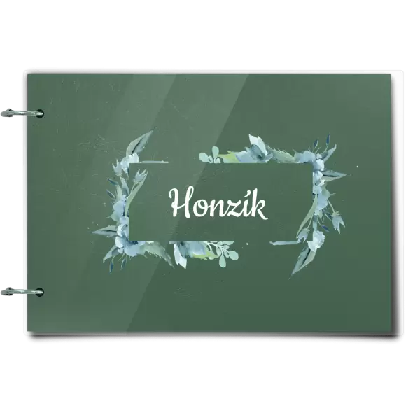Plexi album se sponami Zelené lístečky se jménem