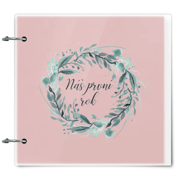 Plexi album se sponami Náš první rok - zelený věneček